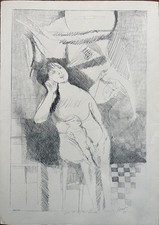 Bruno SAETTI lithograph "Mom