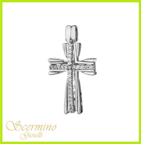 Pendente croce uomo oro bianco - croce,