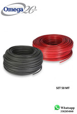 SET 50 MT DI CAVO SOLARE 6mm ROSSO (25MT ) + NERO (25MT ) -FG21M21