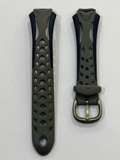 CINTURINO ORIGINALE OROLOGIO "TIMEX IRONMAN" GOMMA GRIGIO/BLU 13 MM- NUOVO