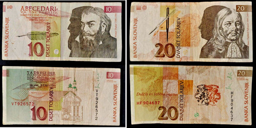 Slovenia 1992 banconote da - slovenia,