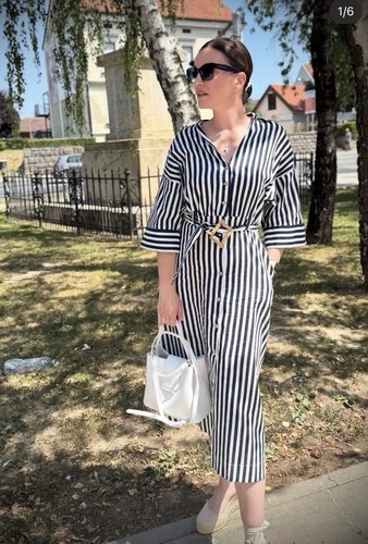 Abito donna zara righe misto - abito,
