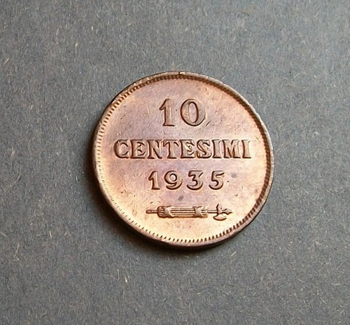 Centesimi 1935 repubblica - 10,