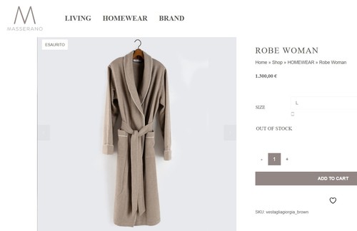 Masserano cashmere accappatoio - masserano,