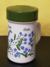 ARCOPAL FRANCE BARATTOLO VASETTO ACETO VINAIGRETTE FIORI BLU 13X11 STAR VINTAGE 