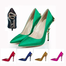 Scarpe singole donna raso seta