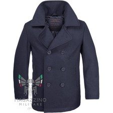 CAPPOTTO US CABAN Peacoat MARINA Militare Blue Navy