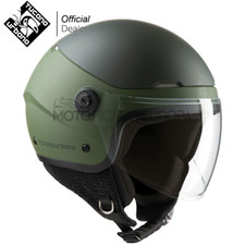 Casco jet tucano urbano el pop verde airborne per moto scooter ECE 22.06