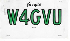 Scheda radio QSL 1952 Augusta