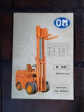 OM E30 CARRELLO ELEVATORE MULETTO ELETTRICO pubblicitario 1966
