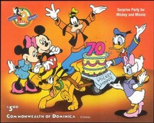 Torta Dominica 1998 Disney Topolino 70° Compleanno Minnie Minnie Pluto Imperfetta MNH