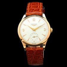 Longines 60s 18 kt rose gold 35 mm ref 7016 manual cal 30L serviced