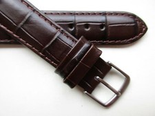 Cinturino orologio pelle 18 mm stampa alligatore marrone vestito