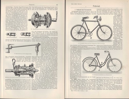 Litografia 1907 velocipedo - litografia, 1907: