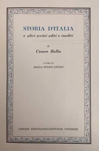 Balbo cesare storia italia - balbo,