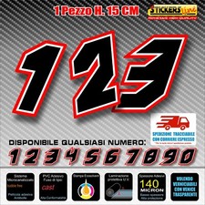 Adesivi numeri gara m11 - gara,