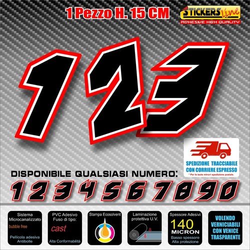Adesivi numeri gara m11 r - adesivi,