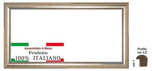 Cornice legno argento - in,