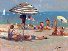 Dipinto Olio  Marina Bagnanti