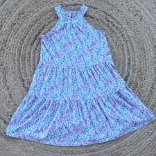 Abito Lilly Pulitzer XXS Jerrica Hottie Dottie Halter collo a strati volant luminoso