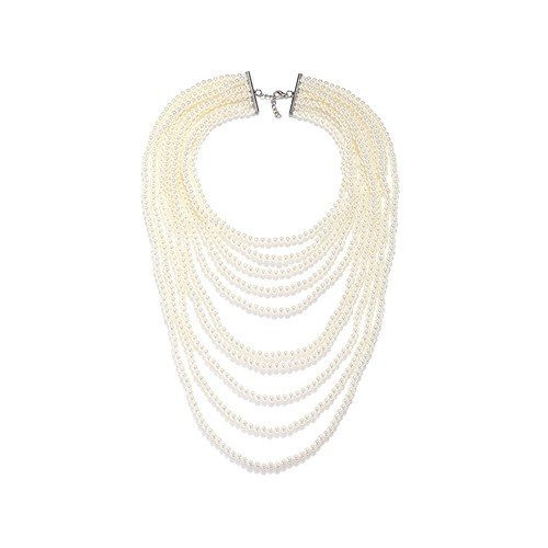 Collana lunga con perle - , finte