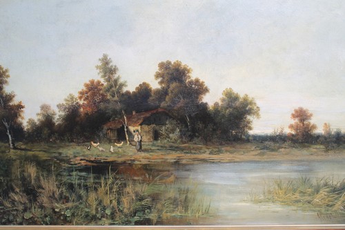 Dipinto olio louise guyot - olio,