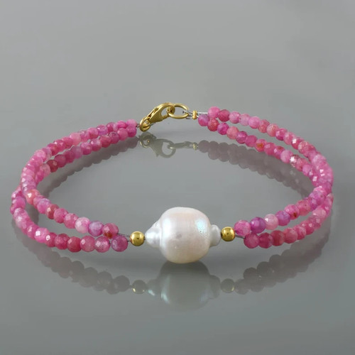 Bracciale con perle - bracciale, rondelle