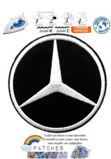 Mercedes patch car brand logo iron on embroidered badge auto toppa termoadesiva