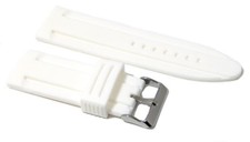 Cinturino in gomma bianco per orologio ansa 30mm tipo panerai silicone caucciù