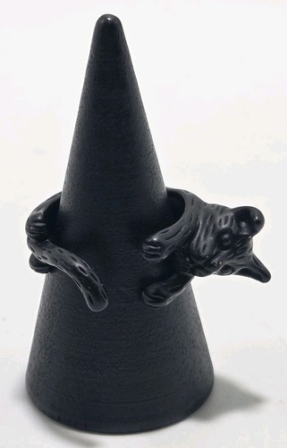 Anello gatto nero dimensionale - nero,