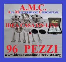 A.M.C. LUXORY BATTERIA DI PENTOLE  96 PEZZI IDEALE PER CUCINA AD INDUZIONE E NON
