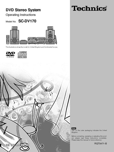 Technics dv170 - sc-dv170, sh-dv170