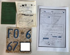 TARGA LIBRETTO COMPLEMENTARE CON VISURA GILERA GIUBILEO 1959 USO COLLEZIONIST...