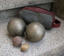 Set 2 bocce in metallo e 2