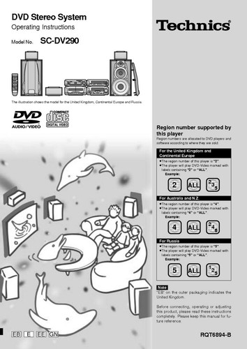 Technics dv290 - technics, sc-dv290