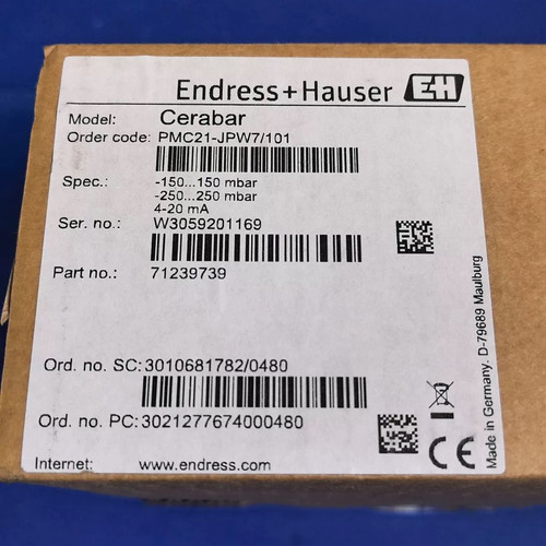Endress hauser pmc21 jpw7 101 - endress+hauser, pmc21-jpw7/101