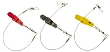 Confezione 2 Clip Downrigger Pesca Sgancio Rapido Con Lenza Da Pesca Acciaio 