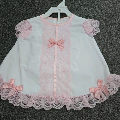 Vestito bambina bianco rosa - vestito,