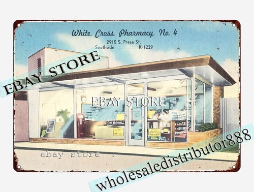 1930 white cross - white, pharmacy