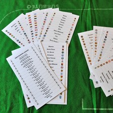 Subbuteo cartoncini tabellone - cartoncini,