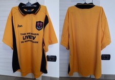 MAGLIA CALCIO MILLWALL F.C VINTAGE ASICS THE WEATHER LIVETV IN NORWEGIAN SHIRT 