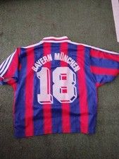 BAYERN Munchen 1995 klinsmann Football SHIRT MAGLIA Adidas Trikot Vintage 90 S-M