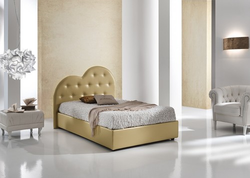 Cuore letto imbottito - letto, con