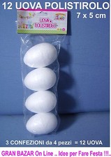 12 OVETTO UOVO POLISTIROLO 7 x
