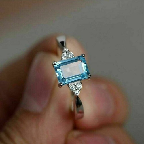 Anello topazio blu 0ct - blu, 2,0ct