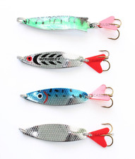 4 Ondulanti Metallo Traina Spinning 6Gr 7Gr Pesca Trota Spigola Aspio Cucchiaini