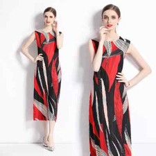 Vestito Abito Elegante Lungo Elegante BonTon Morbido Colorato Rosso GIPSY 70748