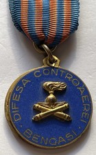 Coppia Medaglie Difesa Contraerei Bengasi Santa Barbara Granatieri