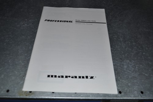 Manuale marantz cdr610 - manuale,