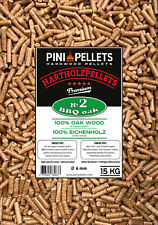 Pellet per Barbecue №2 PINI 15KG, Pellet di Legno 100% Rovere per Grigliare, Affumicare, Affumicare